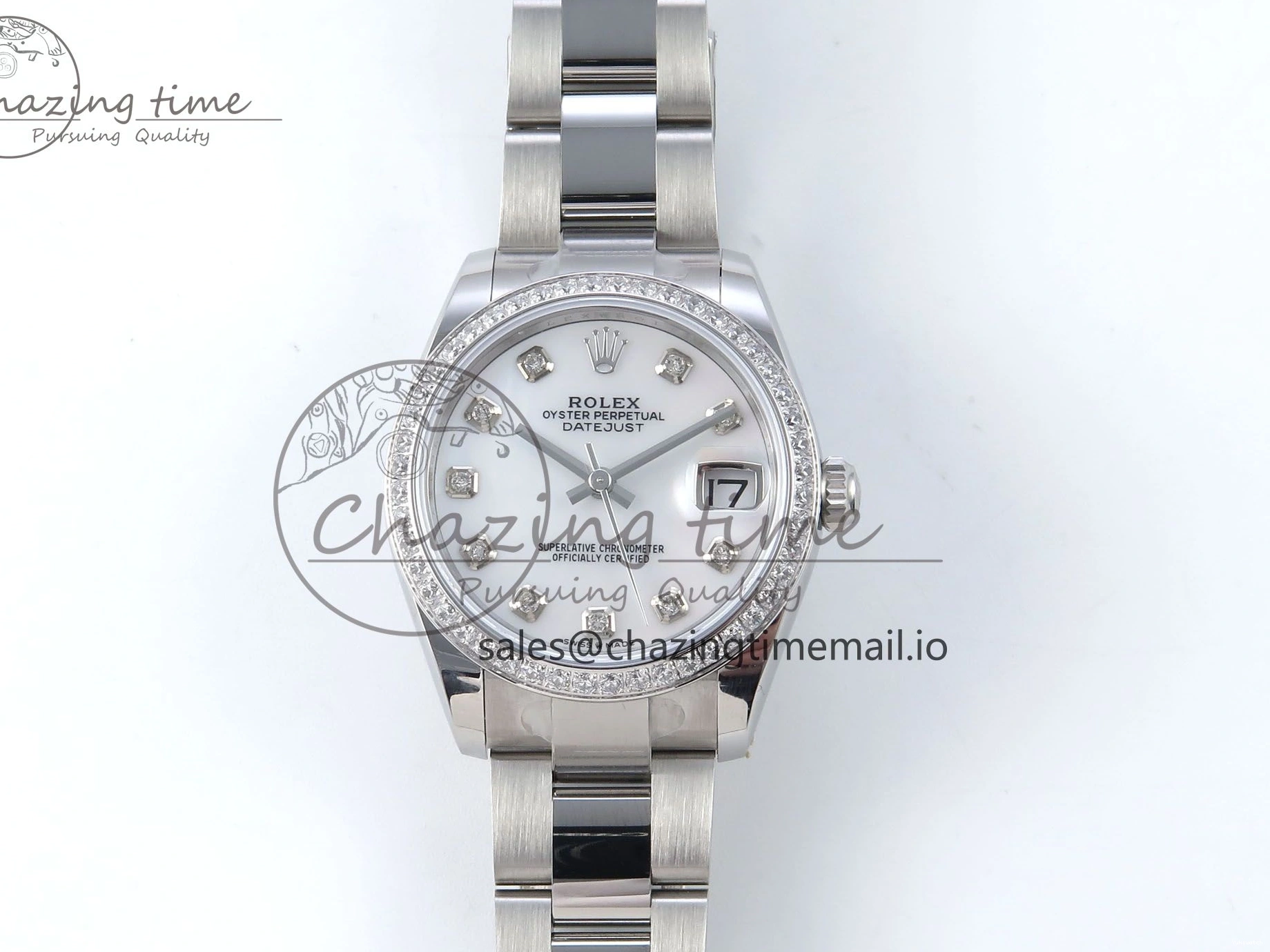 Bracelet Best DateJust Dial Bezel ETA Oyster 1:1 MOP Steel ARF 31 904L Edition Diamonds 2688 White SS 278384RBR on 0328